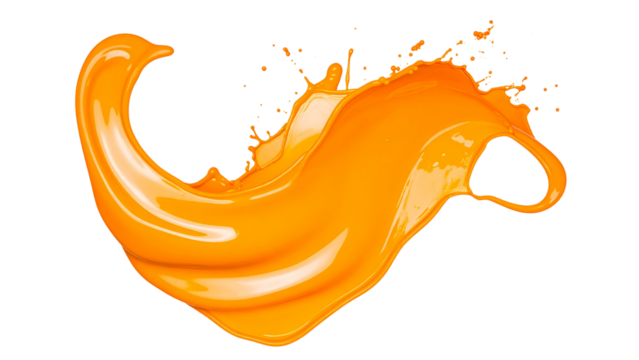 Orange paint splash isolated on white or transparent png
- Powered by Adobe