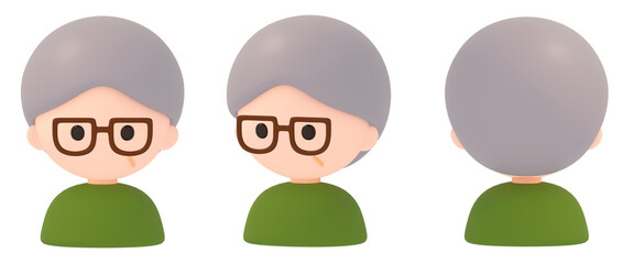 上半身 おじいさんアイコン