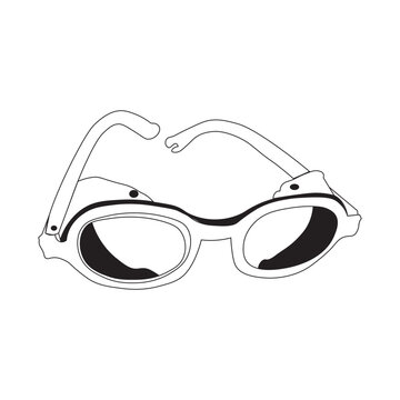 black and white goggles clip art preview