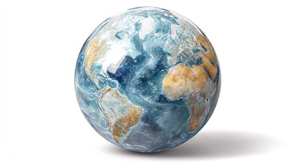 Earth Globe World Map Continent Ocean Water Geography Blue Planet Illustration Global Sphere Design