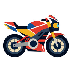 Motorcycle Art Vector Design Detailed Illustration of a Bike on a White Background