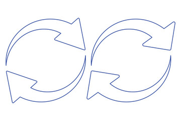 Refresh arrow icon. reload sign. simple sync icon. Isolated on white background.