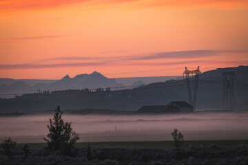 Lights and mists of the midnight sun
