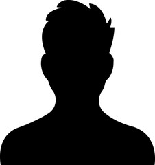 user profile, person icon in flat isolated in transparent background