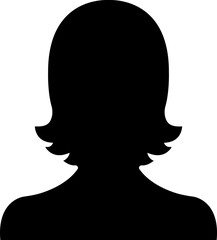 user profile, person icon in flat isolated in transparent background