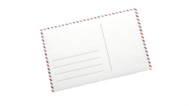 Plain Blank Postcard transparent background