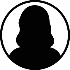 user profile, person icon in flat isolated in transparent background