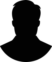 user profile, person icon in flat isolated in transparent background