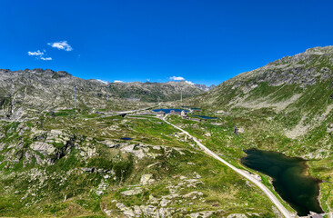 Gotthard Passhöhe, Schweiz, Luftaufnahme, Juni 2025