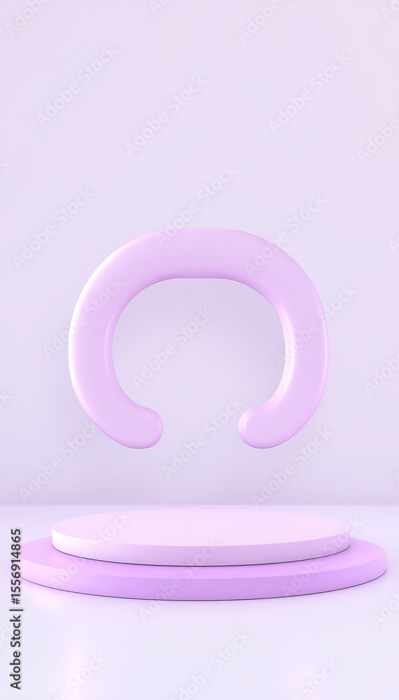 Poster minimalist platform with floating ring element