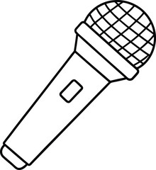 Outline Mic Vector with Minimal Classic Form