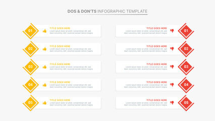 Dos and Don’ts Comparison Infographic Design Template