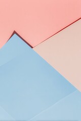 Pastel colored paper cut composition