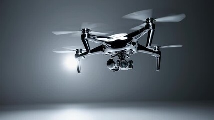 High-tech drone captures stunning aerial views indoors while showcasing advanced features and flying abilities