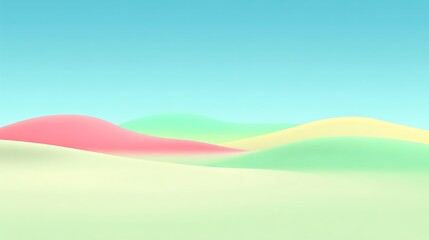 Obraz premium Pastel hills against a clear sky