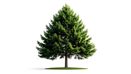 Isolated evergreen tree