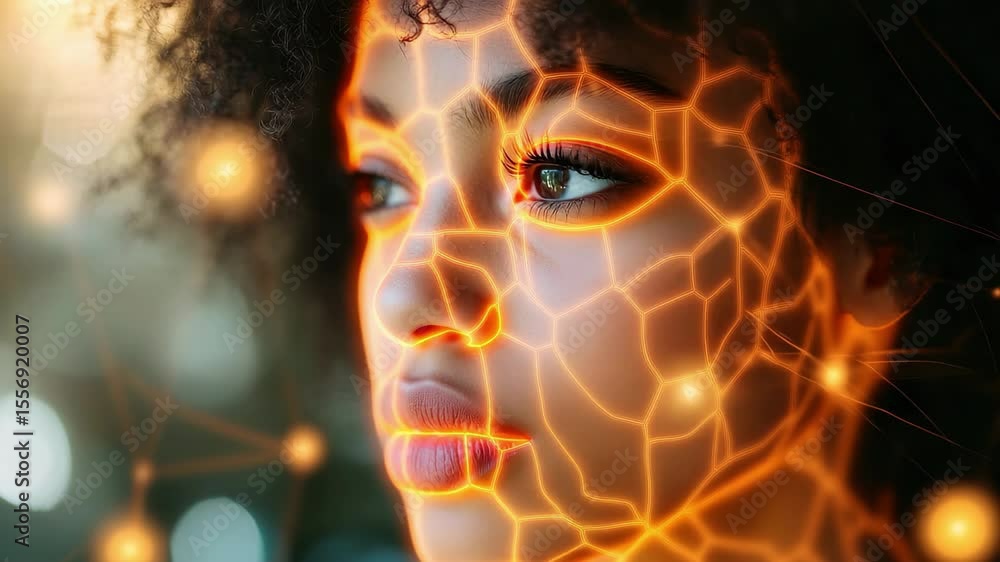 Aufkleber connections between human potential and technological advancement over time, network of connections 