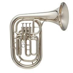 Fototapeta premium Euphonium: Musical Instrument, Brass, Silver, Valve, Wind, Tenor, Tuba, Orchestra, Band, Concert, Music, Close-up