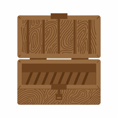 Wooden treasure chest open with compartments and latch wooden chest open chest