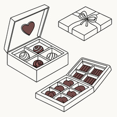 Assorted chocolate box gift wrapped present heart shaped chocolates assorted chocolates