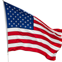 Fototapeta premium American Flag: Majestic Stars and Stripes Waving in the Wind