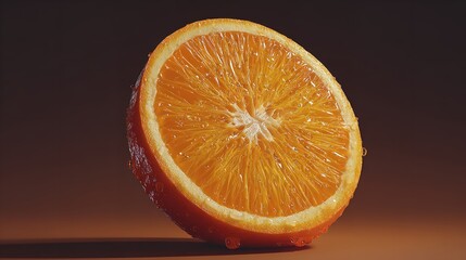 Juicy Orange Slice Delight Citrus Fruit Macro Freshness Vibrant Vitamin C Healthy Diet Food