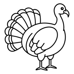 Thanksgiving Turkey Icon Simple Vector Illustration for Holiday Designs and Festive Graphics