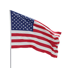 Fototapeta premium American Flag: Majestic Stars and Stripes Waving in the Wind