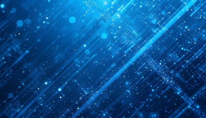 Diagonal Blue Geometric Abstract Background – 3D Render with Interwoven Dots and Lines for Futuristic and Tech Designs