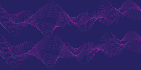 Minimalist Purple with Abstract Line Accents