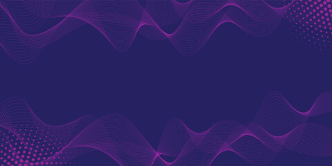 Minimalist Purple with Abstract Line Accents