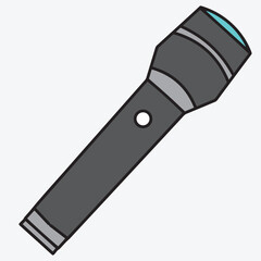flashlight icon electricity symbol isolated vector