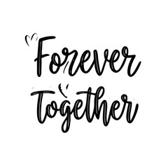 Obraz premium Golden heart with forever together inscription love