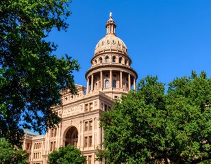 Texas State Capitol dome and building