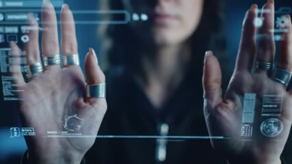 Medical X-ray scan of a human hand touching a virtual screen, depicting a future of global medical technology and digital innovation - Powered by Adobe