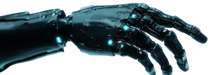 Futuristic metallic arm, intricate design