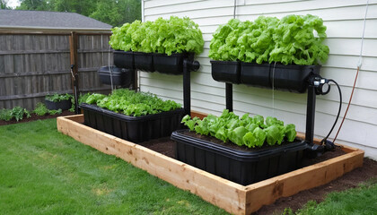Rainwater reuse for vegetable garden plants