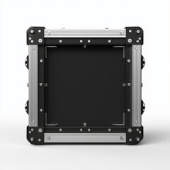 Fototapeta premium metal plate isolated on whites. Generative AI