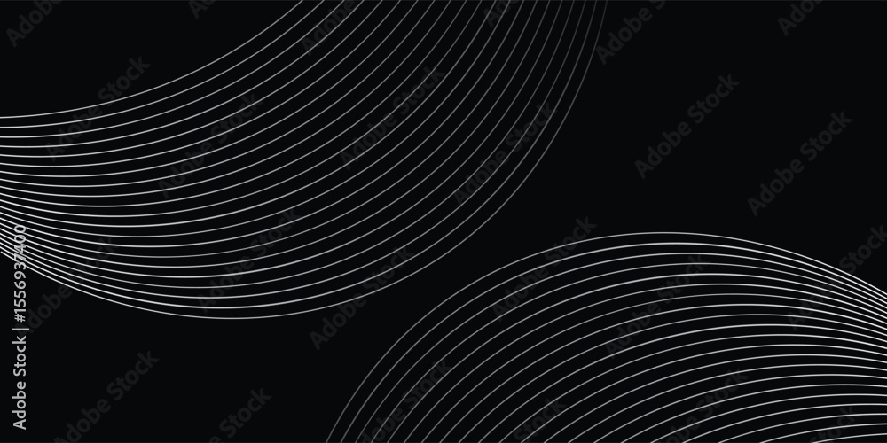 Poster abstract wave element for design. digital frequency track equalizer. stylized line art background. v