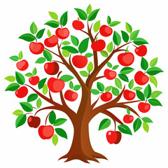 vector apple tree