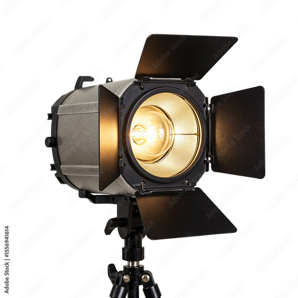 Poster modern silver desktop computer monitor with a blank white screen isolated on transparent background