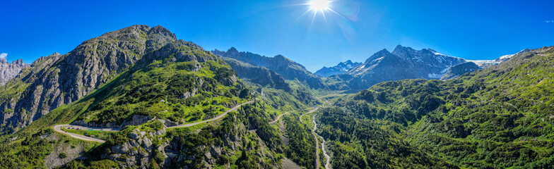 Sustenpass, Schweiz, Juni 2025, Luftaufnahme