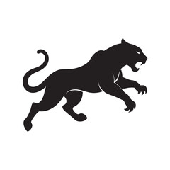 Tiger Leaping Forward In Jungle