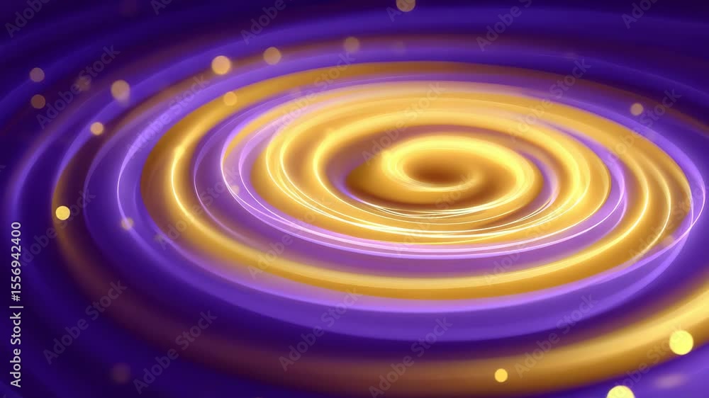 Aufkleber mesmerizing swirling vortex of purple and gold with shimmering particles in a dynamic cosmic atmosph