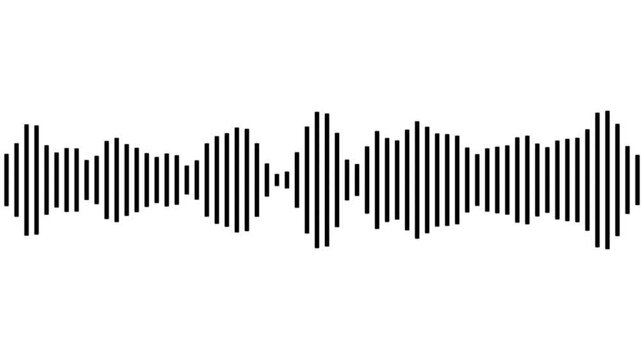 sound wave audio spectrum, and music equalizer on white background. Waves of abstract music oscillate. Visualization of sound waves in the future.
