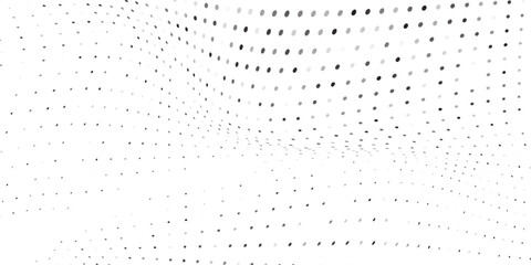 Illustration halftone gradient texture. Vanishing polka dot background. Repeating dots gradation pattern abstract simple art