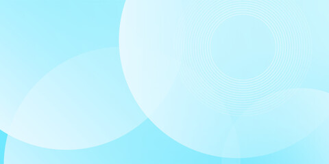 Minimalist banner background, pastel colorful, Light Blue gradations. Circle effect style geometric, abstract background. Vector Illustration