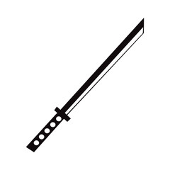 Sword vector silhouette , clip art, and symbol. Shilhouette of sword concept and simple design