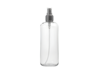 Empty Clear Plastic Spray Bottle with Grey Cap