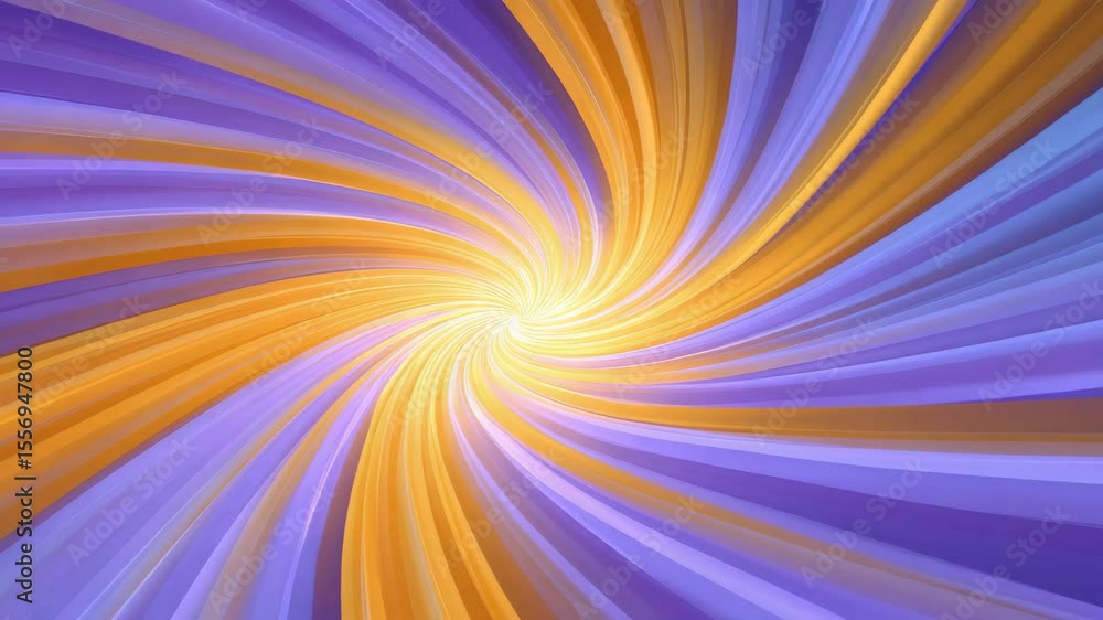 Poster vibrant swirling pattern of orange and purple hues with bright center creating dynamic visual effect